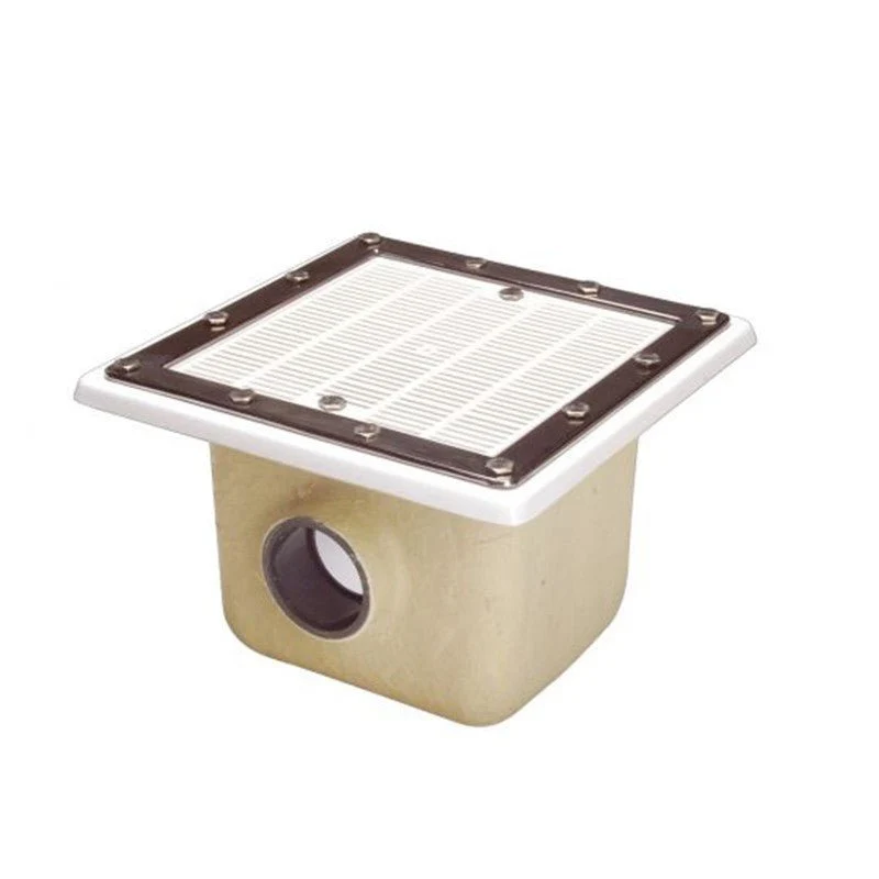Astralpool - Sumidero Norm 350×350 PRFV con rejilla de plástico para piscina de hormigón