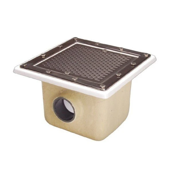 Astralpool - Sumidero de poliéster + fibra de vidrio 355×355 mm para piscina con liner y prefabricada