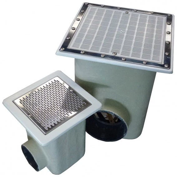 Astralpool - Sumidero Norm de poliéster + fibra de vidrio con rejilla inox para piscina de hormigón