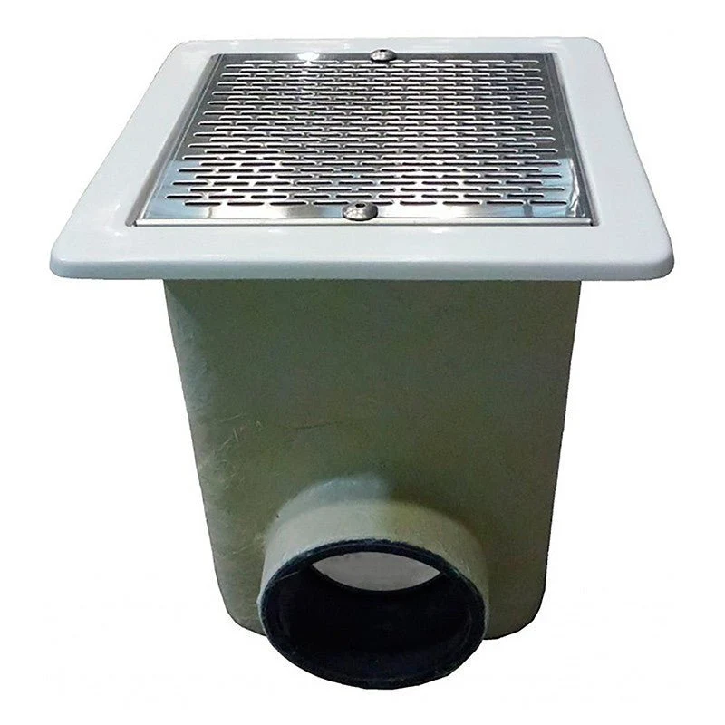 Astralpool - Sumidero Norm 330×330 PRFV con rejilla inox para piscina de hormigón