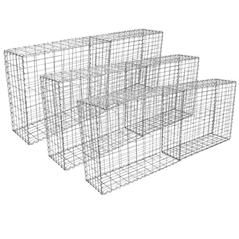 Lot de 6 Paniers de Gabions 100 cm x 95 cm x 30 cm