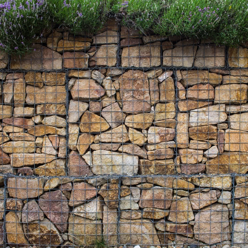 Lot de 6 Paniers de Gabions 100 cm x 80 cm x 30 cm