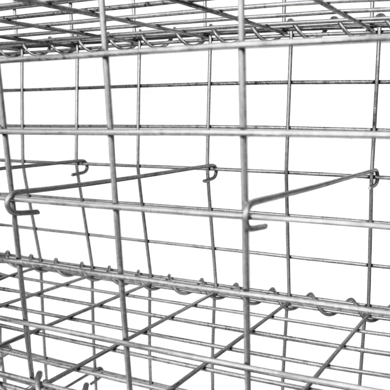 Lot de 4 Paniers de Gabions 100 cm x 80 cm x 30 cm