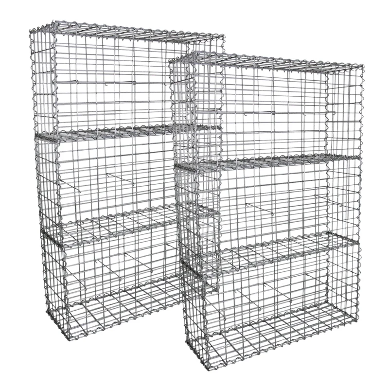 Lot de 6 Paniers de Gabions 100 cm x 50 cm x 30 cm