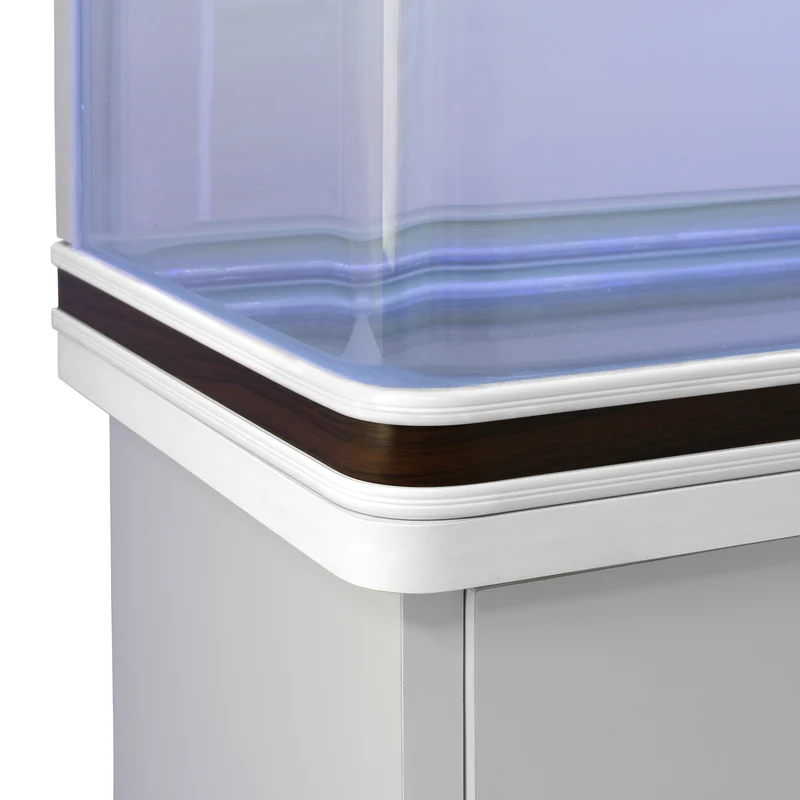 Aquarium Blanc avec Meuble de Support Blanc