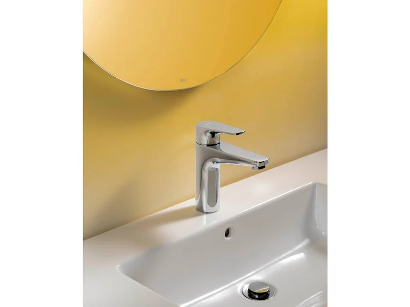 Roca - Grifo de lavabo cromado caño mezzo y cuerpo liso Atlas A5A3990C00