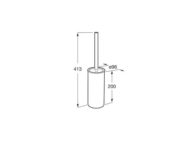 Roca - Escobillero de pared Tempo Cromado A817038001