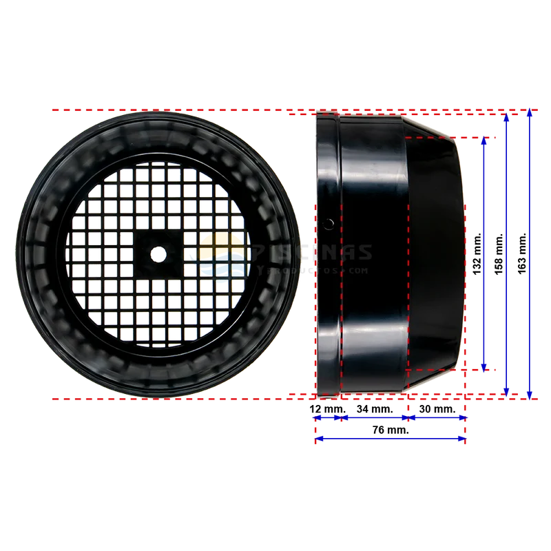 Tapa ventilador SACI Winner 150 y 200 MEC 80 – 92400103
