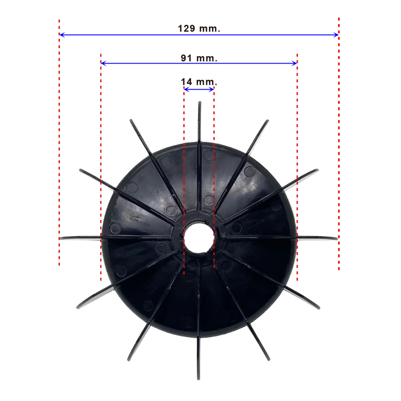 Ventilador bomba Optima / Winner Mec 71. Bombas Saci.