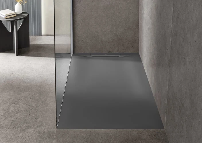 Roca - Plato de ducha Pyros extraplano de STONEX® Pizarra