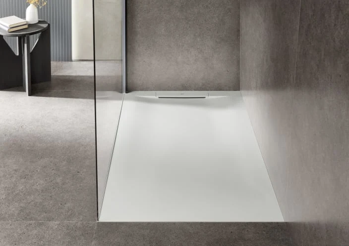 Roca - Plato de ducha Pyros cuadrado extraplano de STONEX® Beige