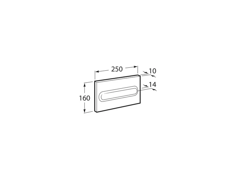 Roca - PL1 SINGLE (ONE) - Placa de accionamiento con descarga única In-Wall Systems A890195100