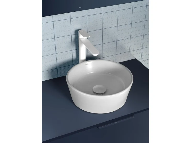 Roca - Grifo de lavabo monocomando Blanco mate con caño alto Cala A5A346EB00