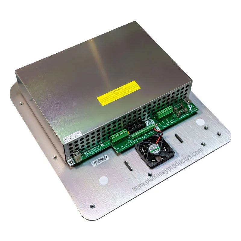 Conjunto carta electrónica alimentación con soporte aluminio y ventilador para Electrolisis Tri y Tri Expert de Zodiac