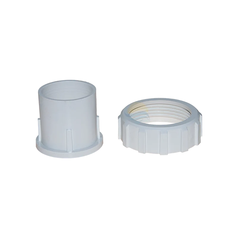 Racor blanco a rosca 1½" C/ junta tórica clorador salino Zodiac LM2