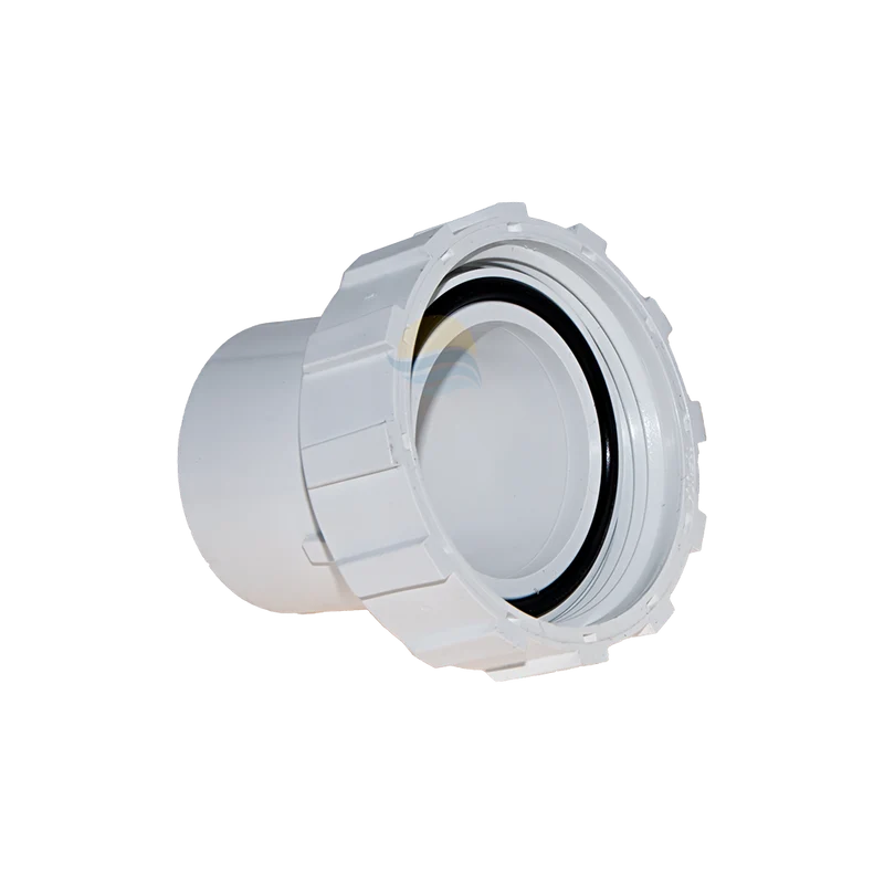 Racor blanco a rosca 1½" C/ junta tórica clorador salino Zodiac LM2