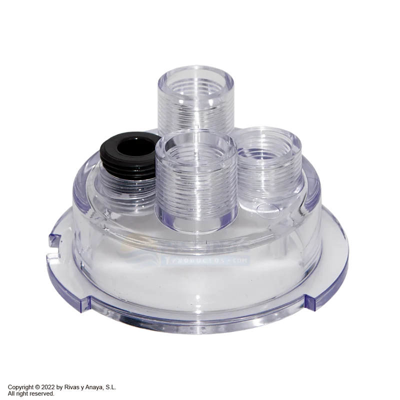 Tapa superior POD(con adaptador roscado para detector de caudal)para Electrolisis Tri pH, Tri Pro, pH Link y Dual Link de Zodiac