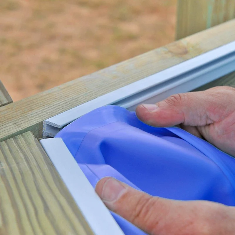 Gre - Liner para piscina de madera ovalada Sunbay
