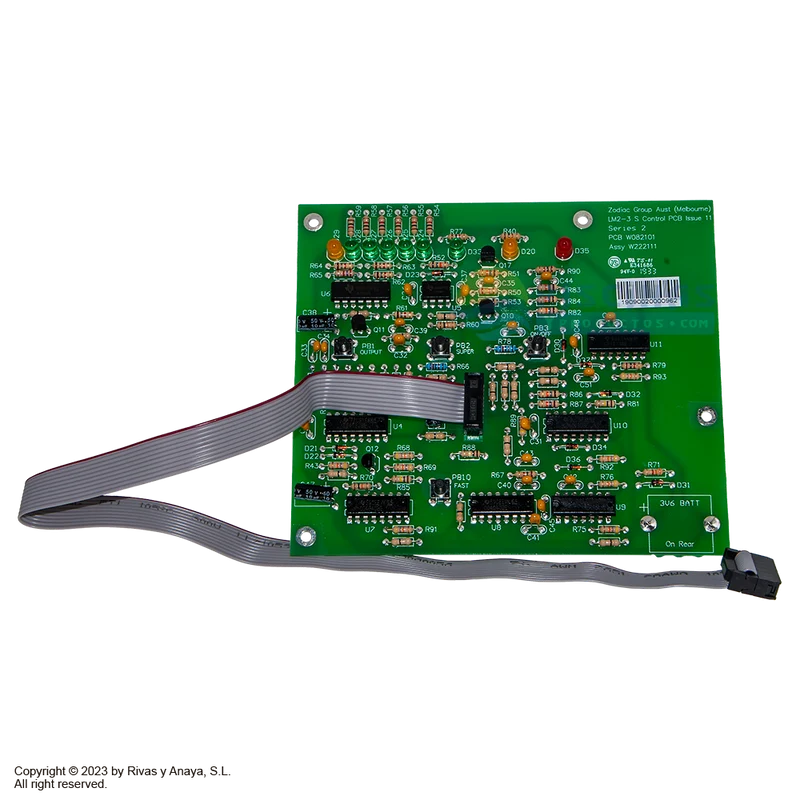 Carta electrónica control sin reloj Serie LMS del clorador salino Zodiac.