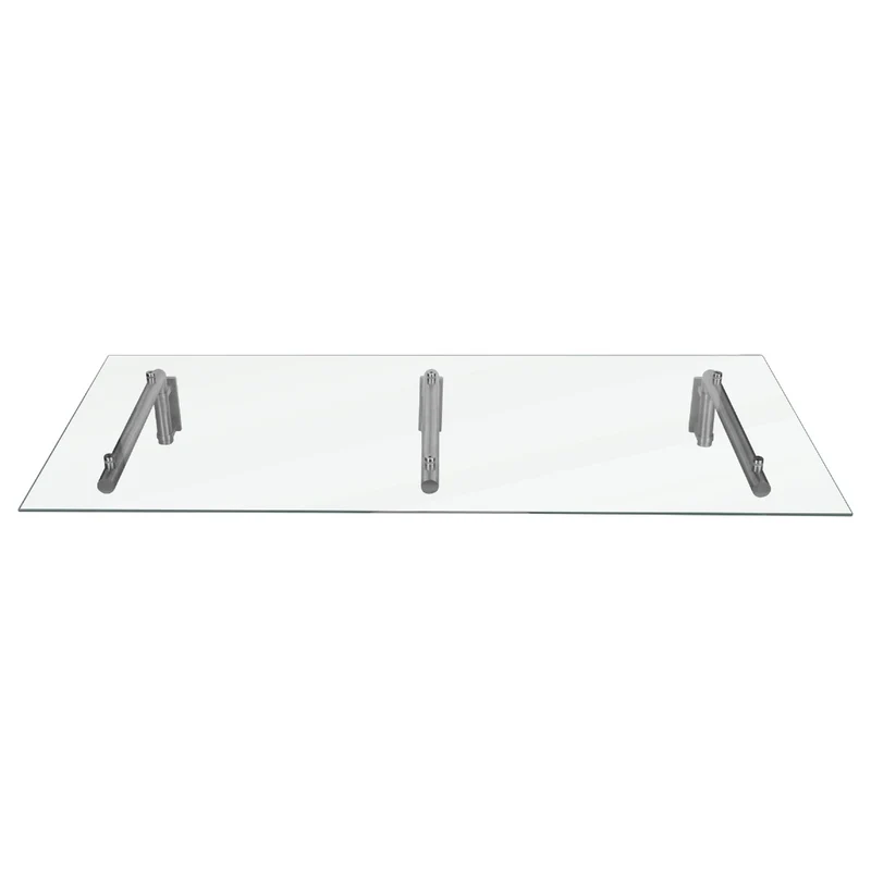 Canopé Auvent en Verre avec Supports - 180 cm x 80 cm