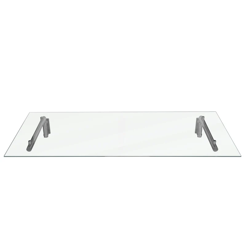 Canopé Auvent en Verre avec Supports - 144 cm x 80 cm