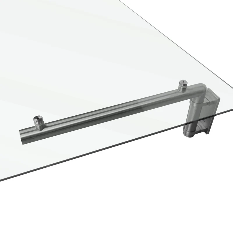 Canopé Auvent en Verre avec Supports - 144 cm x 80 cm