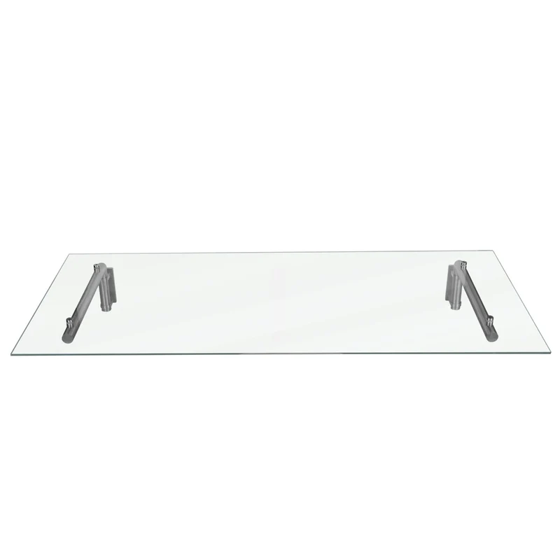 Canopé Auvent en Verre avec Supports - 120 cm x 80 cm