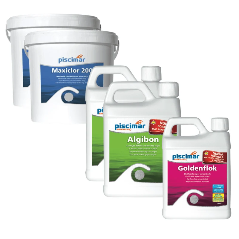 Kit Cloro Pastilhas - Maxiclor 200 + Algibon + Goldenflok