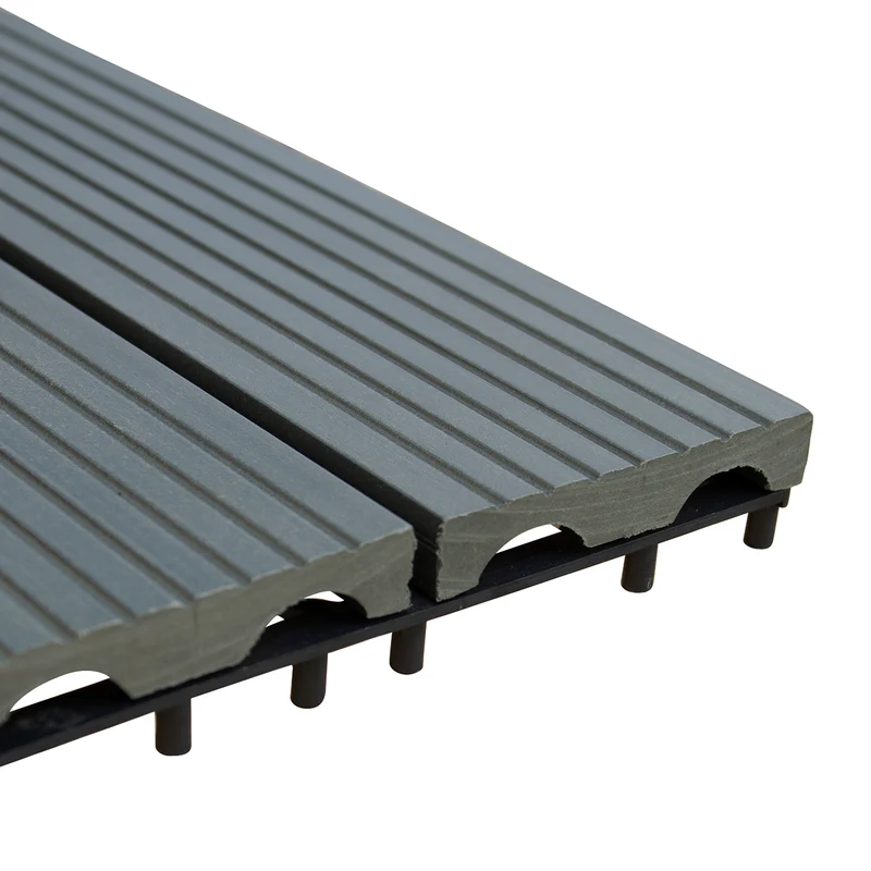 99 Dalles en Bois Composite Gris 30 x 30 cm