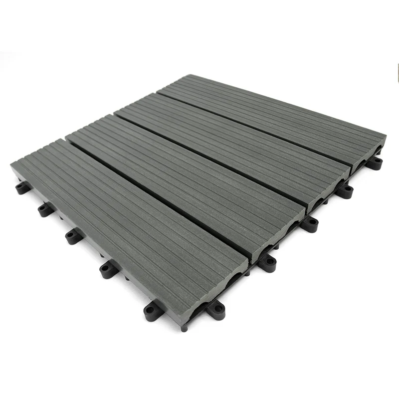 99 Dalles en Bois Composite Gris 30 x 30 cm