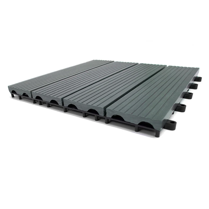 66 Dalles en Bois Composite Gris 30 x 30 cm