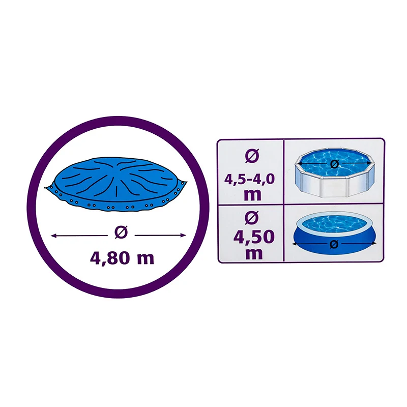 Cubierta invierno GRE Ø480 cm para piscina redonda Ø440-450 cm – CIPR401