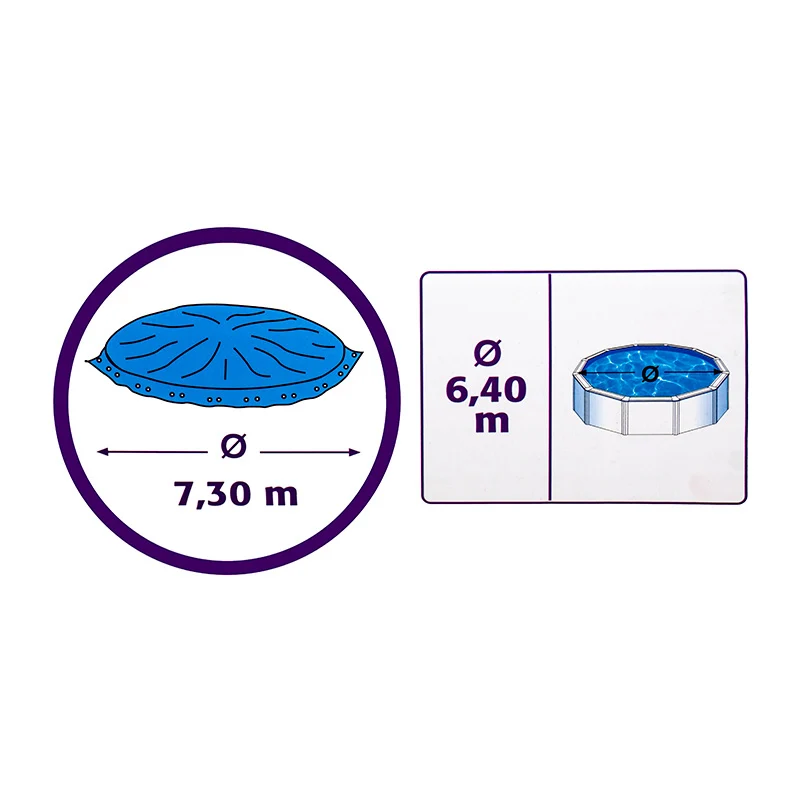Cubierta invierno GRE Ø730 cm para piscina redonda Ø640 cm – CIPR651