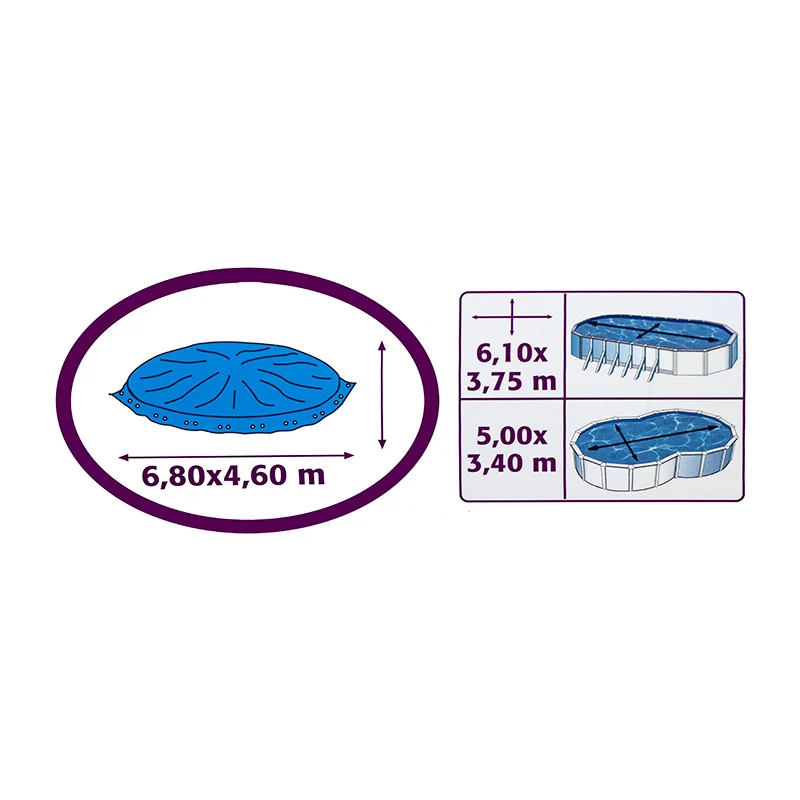 Cubierta invierno GRE 680 × 460 cm para piscina ovalada – CIPROV611