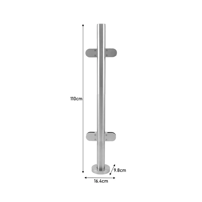 Poteau de Garde-Corps en Acier - Pièce Centrale 110 cm