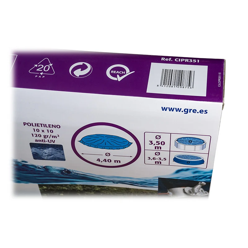 Cubierta invierno GRE Ø440 cm para piscina redonda Ø350-360 cm – CIPR351