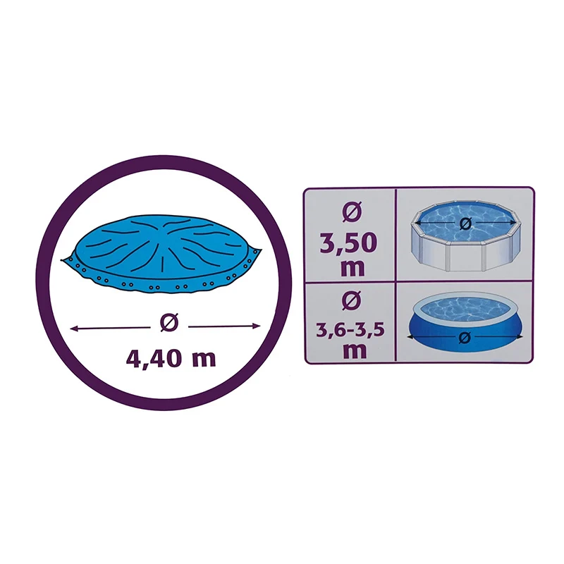 Cubierta invierno GRE Ø440 cm para piscina redonda Ø350-360 cm – CIPR351