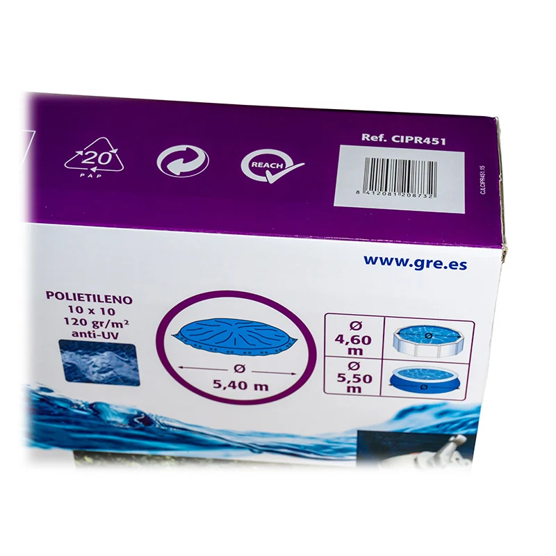 Cubierta invierno GRE Ø540 cm para piscina redonda Ø450-460 cm – CIPR451
