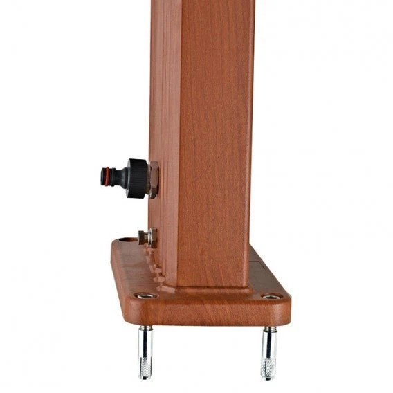 Gre - Ducha solar cuadrada aspecto madera 32 litros DSALC32W