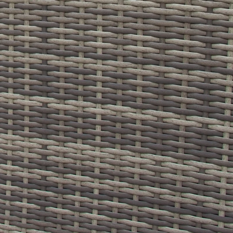Salon de Jardin en Rotin 9 Personnes – Gris