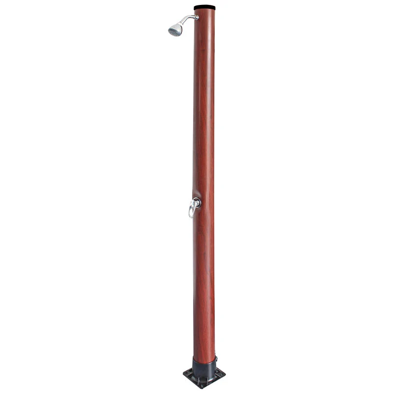 Ducha solar redonda PVC imitación madera 20 litros Gre AR1020W