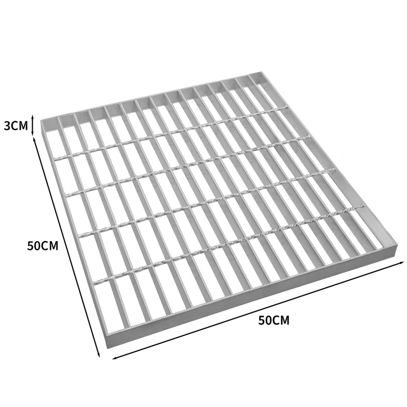 Grille Caillebotis en Acier Galvanisé - 500 x 500 mm