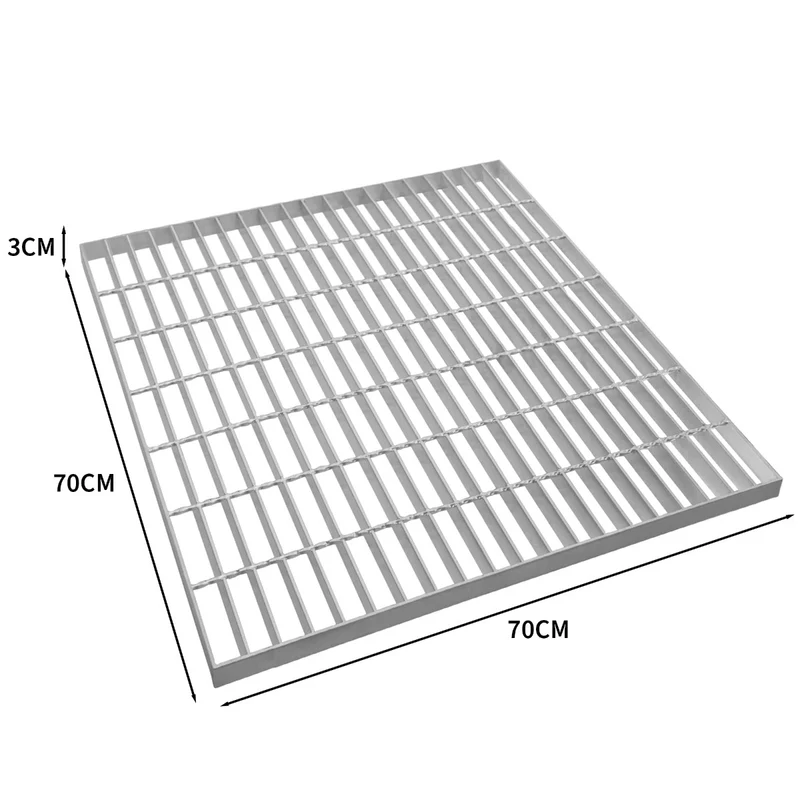 Grille Caillebotis en Acier Galvanisé - 700 x 700 mm