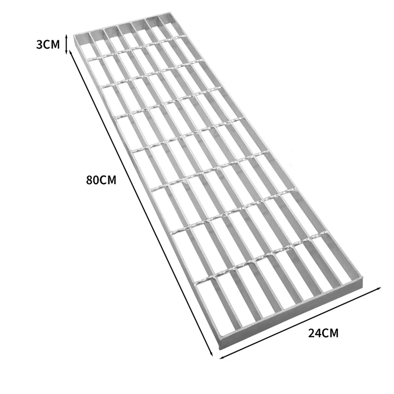 Grille Caillebotis en Acier Galvanisé - 800 x 240 mm