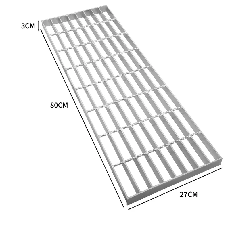 Grille Caillebotis en Acier Galvanisé - 800 x 270 mm