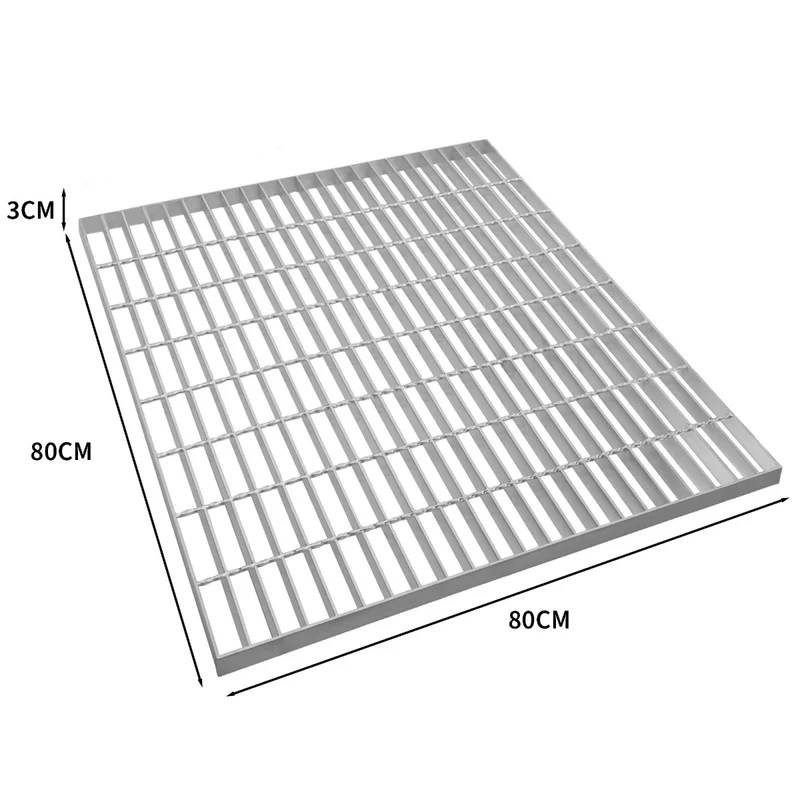 Grille Caillebotis en Acier Galvanisé - 800 x 800 mm