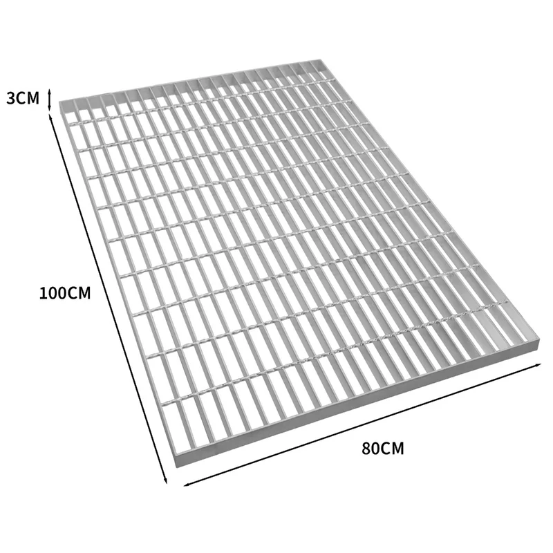 Grille Caillebotis en Acier Galvanisé - 1000 x 800 mm
