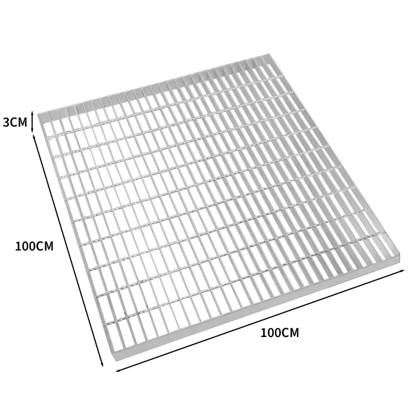 Grille Caillebotis en Acier Galvanisé - 1000 x 1000 mm