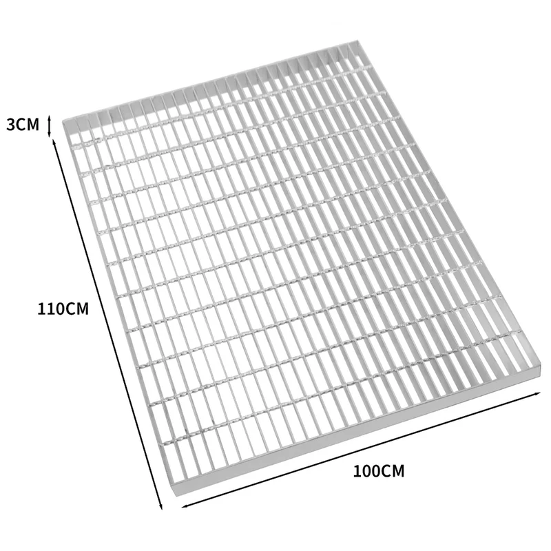 Grille Caillebotis en Acier Galvanisé - 1100 x 1000 mm