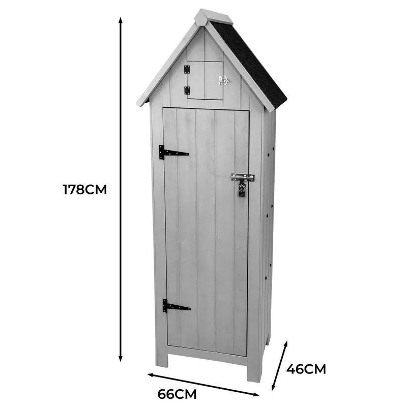 Abri de Jardin en Bois - Gris Clair
